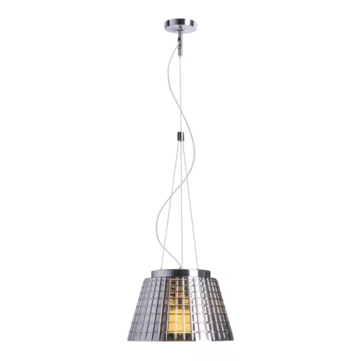 CORONA závěsná chromované sklo 230V LED E27 15W