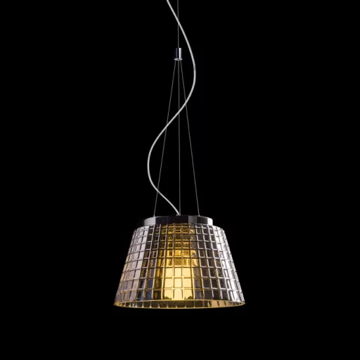 CORONA závěsná chromované sklo 230V LED E27 15W