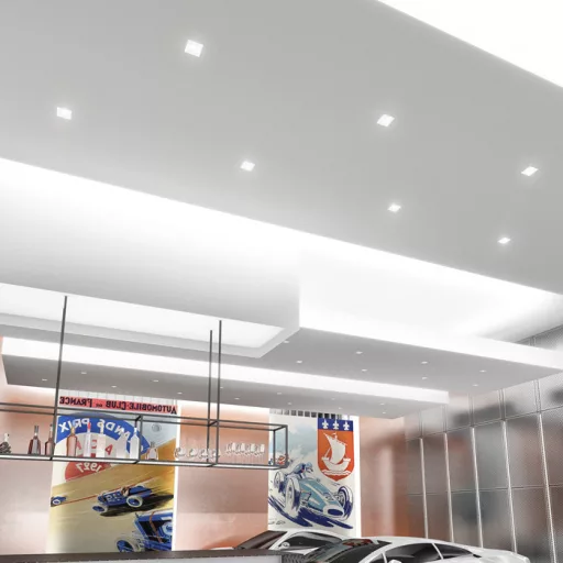 DAG SQ süllyesztett lámpa  gipsz 230V LED GU10 8W