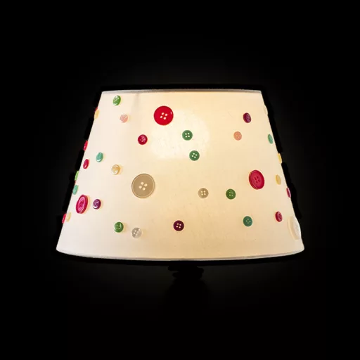 DELISA 25/16 stínidlo bílá knoflíky max. 28W