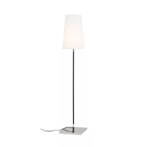 LULU állólámpa fehér/fekete króm 230V LED E27 8W