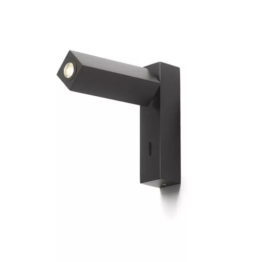 FADO I nástěnná černá 230V LED 3W 45° 4000K