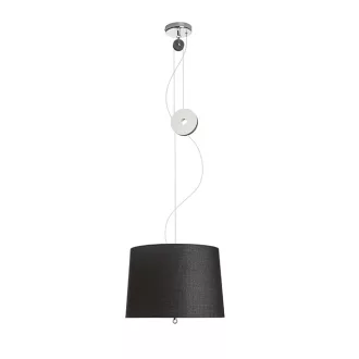 LEVITA závěsná stahovací černá chrom 230V LED E27 15W