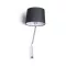 SHARP fali lámpa fekete króm 230V LED E27 15W