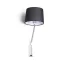 SHARP fali lámpa fekete króm 230V LED E27 15W