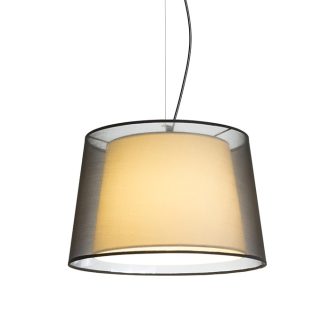   RENDL R12483 ESPLANADE függőlámpatest, dekoratív átlátszó fekete/fehér króm