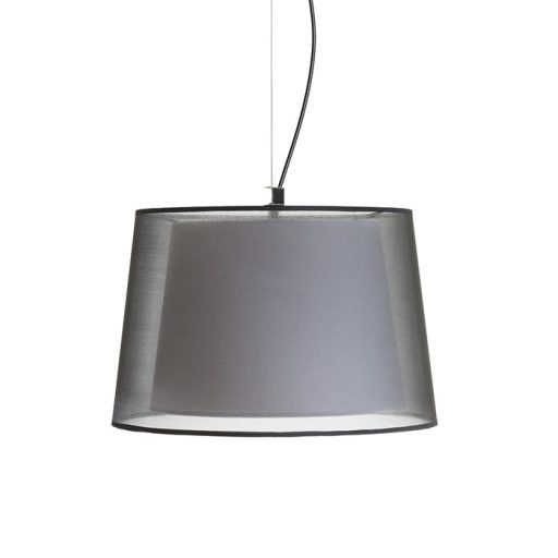 RENDL R12483 ESPLANADE függőlámpatest, dekoratív átlátszó fekete/fehér króm