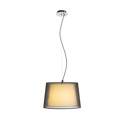 ESPLANADE závěsná transparentní černá/bílá chrom 230V LED E27 15W