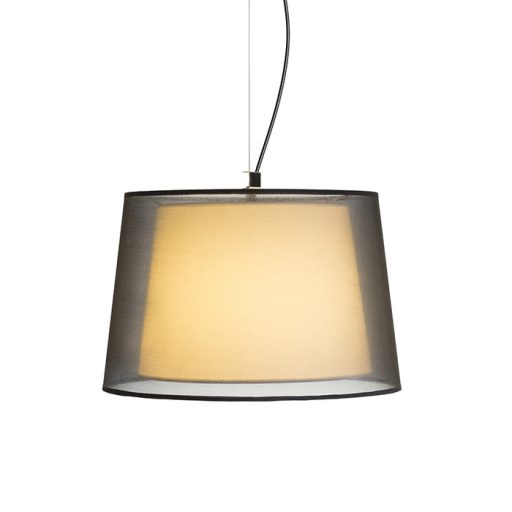 RENDL R12483 ESPLANADE függőlámpatest, dekoratív átlátszó fekete/fehér króm