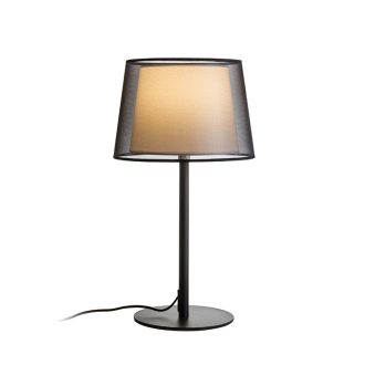   RENDL R12484 ESPLANADE asztali lámpa, dekoratív átlátszó fekete/fehér króm