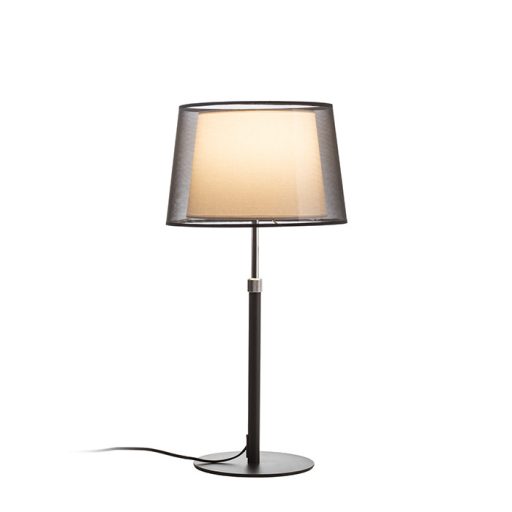 RENDL R12484 ESPLANADE asztali lámpa, dekoratív átlátszó fekete/fehér króm