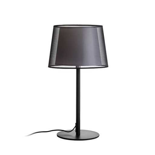 RENDL R12484 ESPLANADE asztali lámpa, dekoratív átlátszó fekete/fehér króm