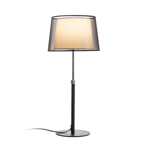 RENDL R12484 ESPLANADE asztali lámpa, dekoratív átlátszó fekete/fehér króm