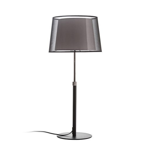RENDL R12484 ESPLANADE asztali lámpa, dekoratív átlátszó fekete/fehér króm
