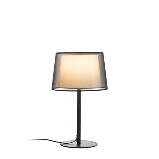 RENDL R12484 ESPLANADE asztali lámpa, dekoratív átlátszó fekete/fehér króm