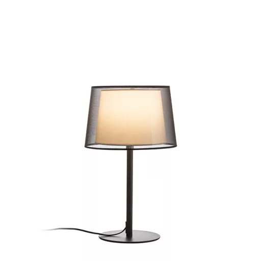 ESPLANADE asztali lámpa átlátszó fekete/fehér króm 230V LED E27 15W