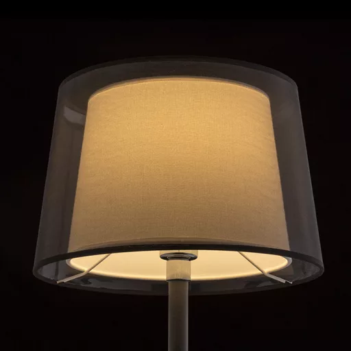 ESPLANADE asztali lámpa átlátszó fekete/fehér króm 230V LED E27 15W