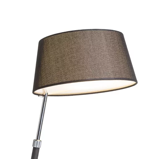 RITZY asztali lámpa fekete króm 230V LED E27 15W