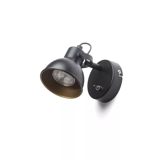 ROSITA I nástěnná černá/zlatá 230V LED GU10 9W