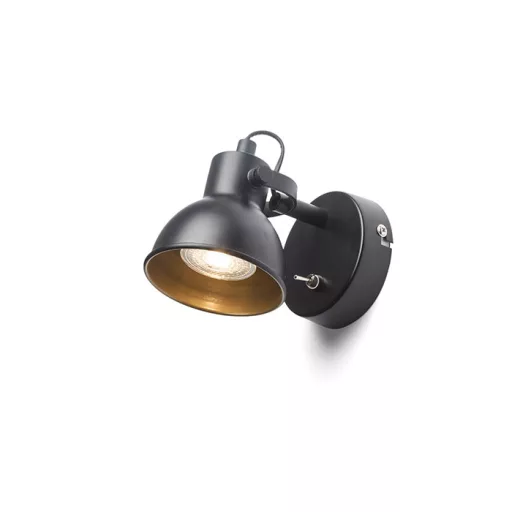ROSITA I nástěnná černá/zlatá 230V LED GU10 9W