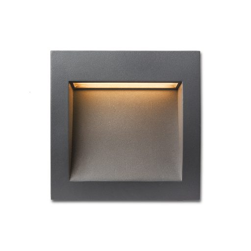 RENDL R12536 GORDIQ LED kültéri lámpa, falba süllyesztett IP65 antracit