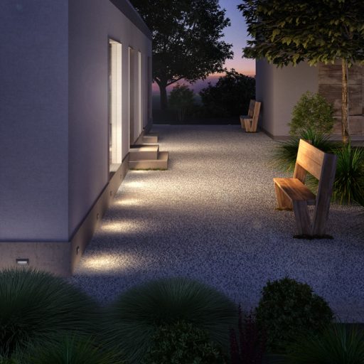 RENDL R12538 GORDIQ LED kültéri lámpa, falba süllyesztett IP65 antracit