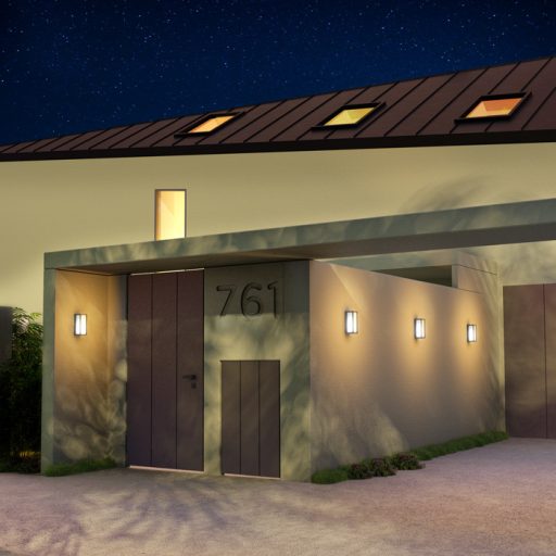 RENDL R12569 DURANT kültéri lámpa, szögletes fali IP54 antracit