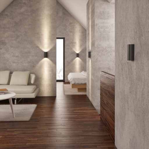 RENDL R12593 DAFFY LED fali lámpa, fel - le világítás fekete
