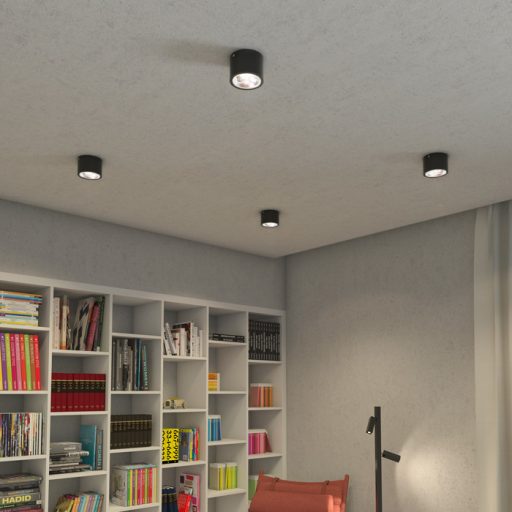 RENDL R12634 KELLY LED felületre szerelhető lámpatest, downlight fekete