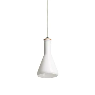   PULIRE CON závěsná opálové sklo/dřevo/chrom 230V LED E14 6W