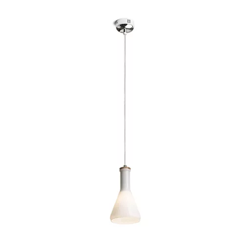 PULIRE CON závěsná opálové sklo/dřevo/chrom 230V LED E14 6W