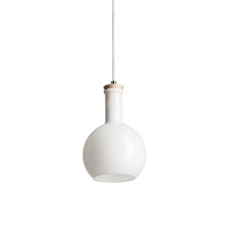   RENDL R12664 PULIRE függőlámpatest, üveg opálüveg/fa/króm