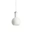 PULIRE RD závěsná opálové sklo/dřevo/chrom 230V LED E14 6W