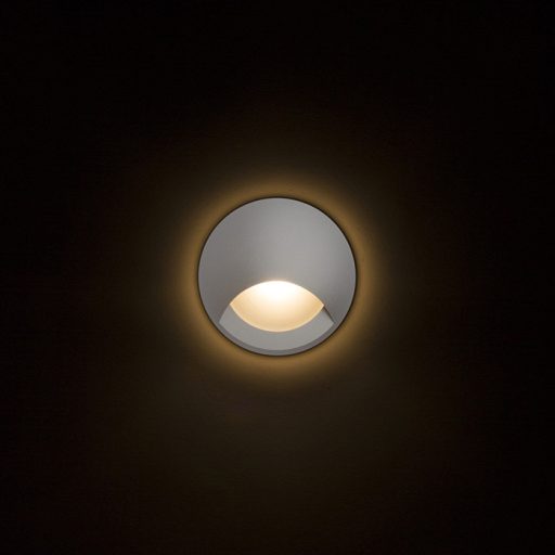 RENDL R12686 CLUB LED kültéri lámpa, falba süllyesztett IP54 ezüstszürke