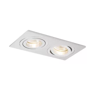   PASADENA GU10 SQ II süllyesztett lámpa  szálcsiszolt alumínium 230V LED GU10 2x7W
