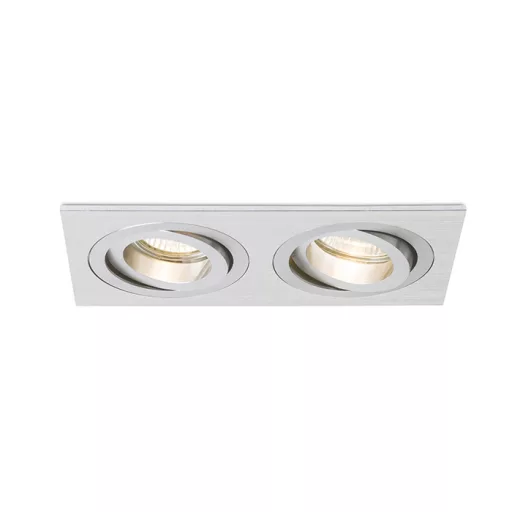 PASADENA GU10 SQ II süllyesztett lámpa  szálcsiszolt alumínium 230V LED GU10 2x7W