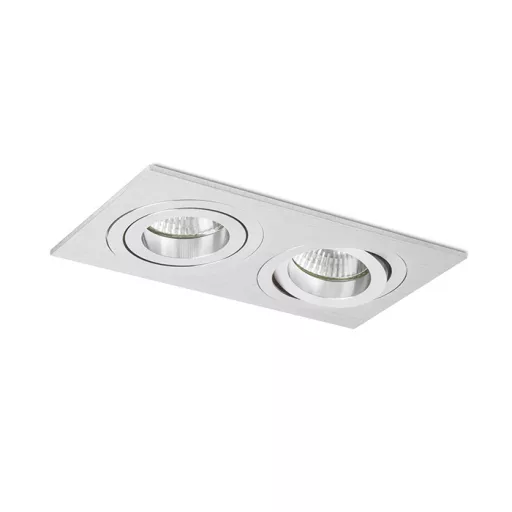 PASADENA GU10 SQ II süllyesztett lámpa  szálcsiszolt alumínium 230V LED GU10 2x7W