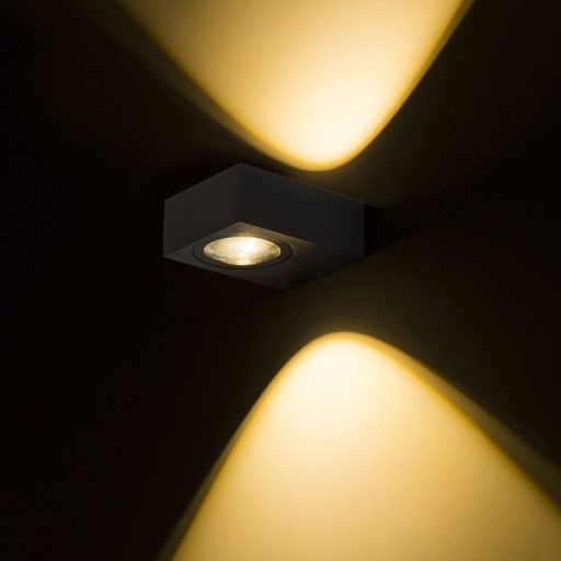 RENDL R12832 KORSO LED kültéri lámpa, fel-le világító IP54 fekete elox