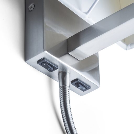 RENDL R12956 TAINA LED fali lámpa, kombinált fehér matt nikkel