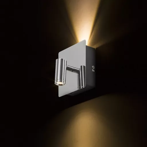 TIARA nástěnná chrom 230V LED 2x3W 25° 3000K
