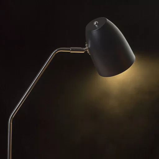 PRAGMA állólámpa fekete króm 230V LED E27 11W