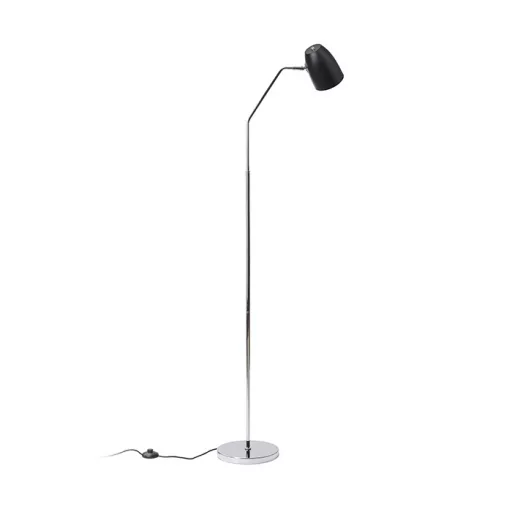 PRAGMA állólámpa fekete króm 230V LED E27 11W