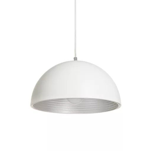 CARISSIMA 40 závěsná matná bílá/stříbrnošedá 230V LED E27 15W