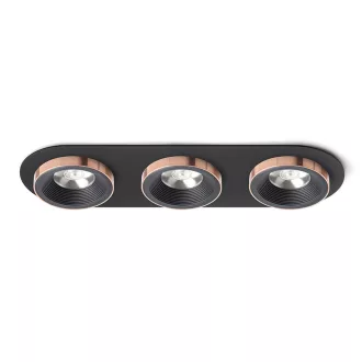   SHARM R III süllyesztett lámpa fekete/fekete réz 230V LED 3x10W 24° 3000K