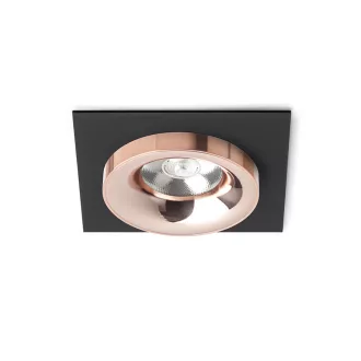   SHARM SQ I süllyesztett lámpa fekete réz/réz 230V LED 10W 24° 3000K