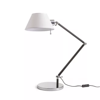 MONTANA asztali lámpa fehér/fekete króm 230V LED E27 11W