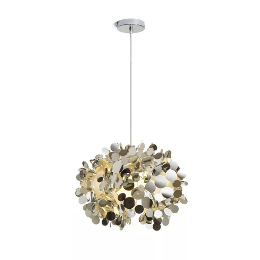 CONFETTI závěsná chromovaná fólie 230V LED E27 15W