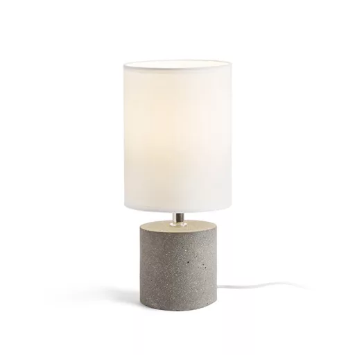 CAMINO asztali lámpa búrával fehér cement 230V LED E27 15W