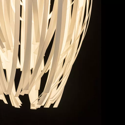 ZALA závěsná bílé PVC/černá 230V LED E27 11W