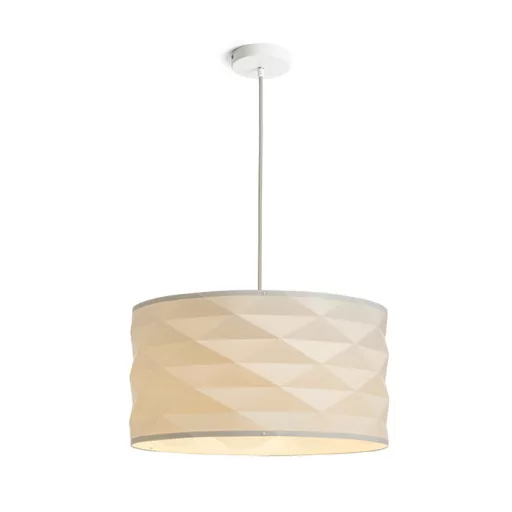 EZRA 40 závěsná bílé PVC/šedá 230V LED E27 15W
